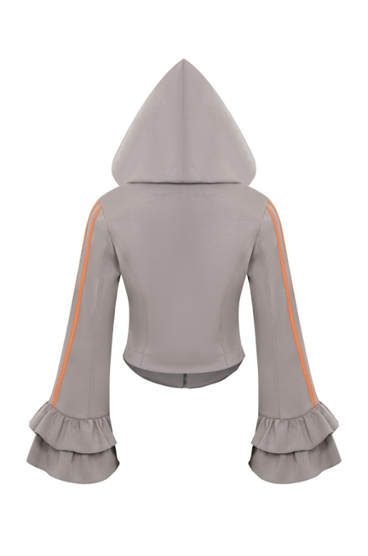 Ruffle Bell Sleeve Hoodie