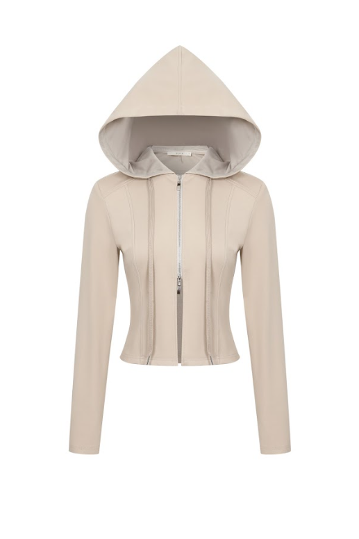 Zip Up Knit Hoodie