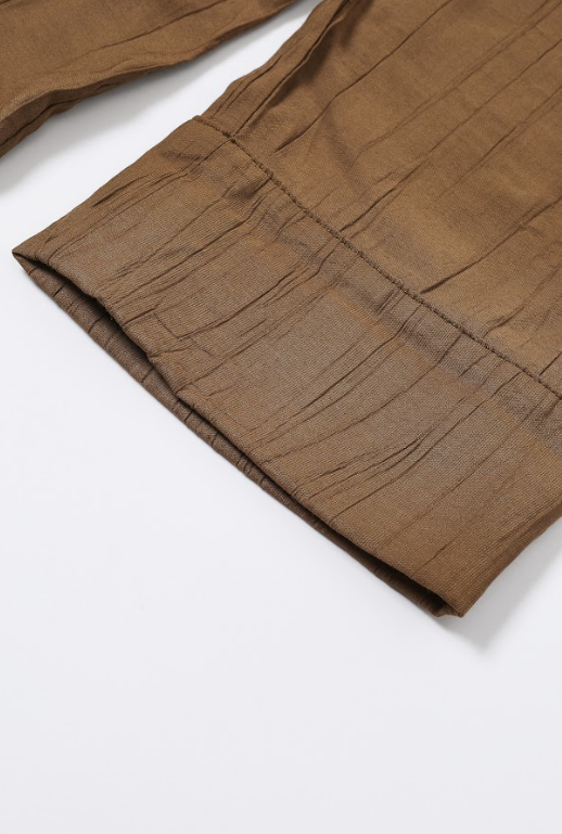 The Ember V-Neck Woven Long Sleeve Top