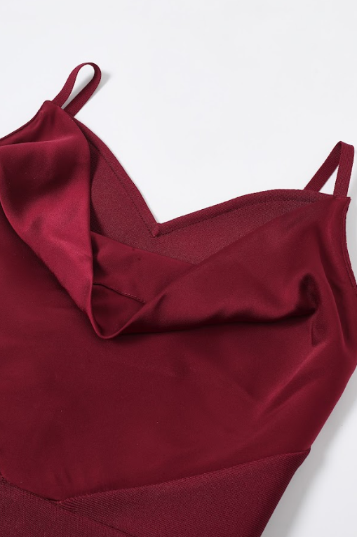 Midnight Whisper Cowl Bandage Dress