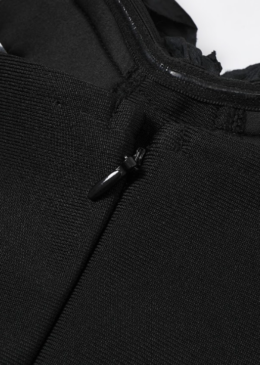 Anemone Bustier Bandage Ruffled Fringe Dress