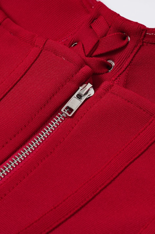 Bandage Halter Midi Dress with Lace Up Detail