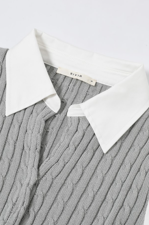 Poplin Knit Corset Shirt