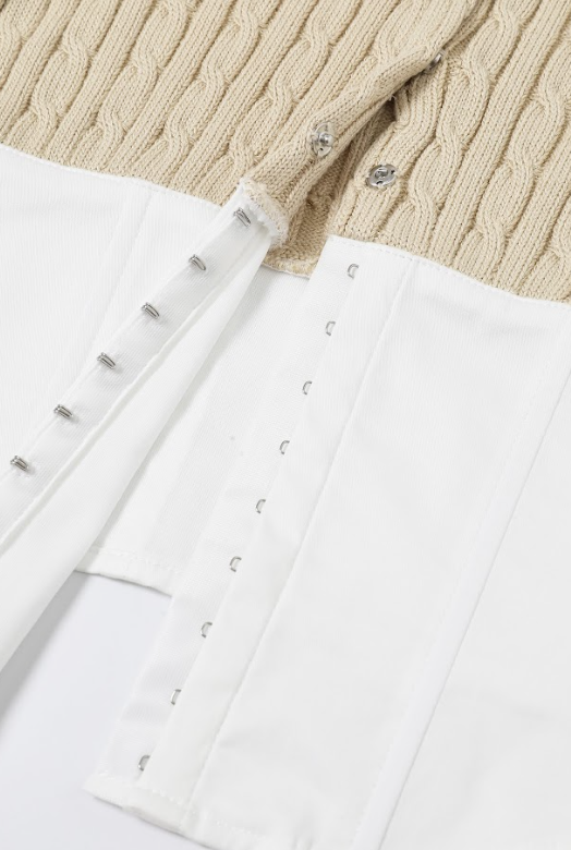 Poplin Knit Corset Shirt