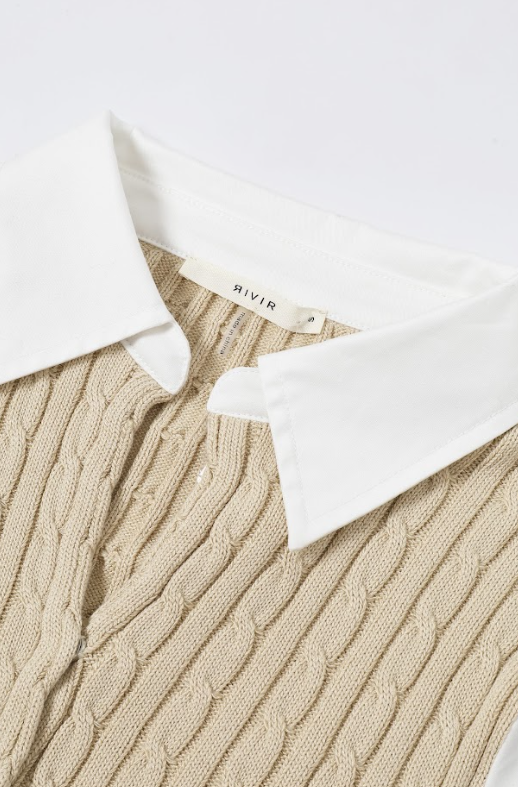 Poplin Knit Corset Shirt