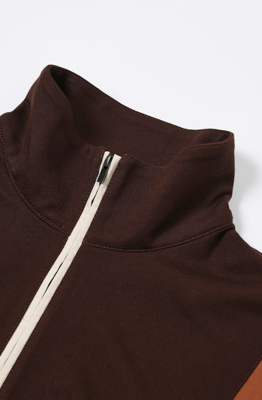 Knit Woven Mix Sporty SweatShirt