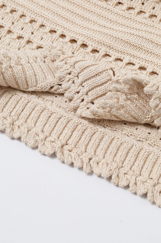 Crochet Lurex Knit Skirt