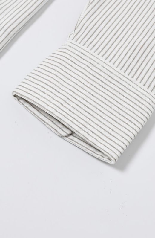The Eloquence Oxford Embellished Stripe Top