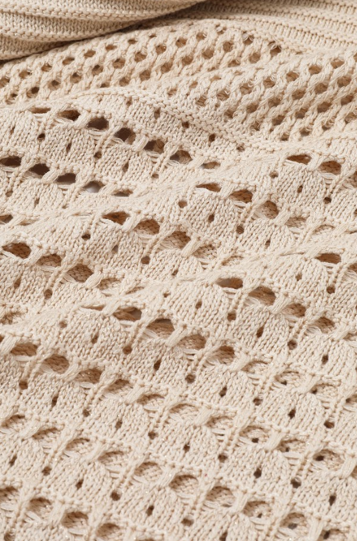 Crochet Lurex Knit Skirt