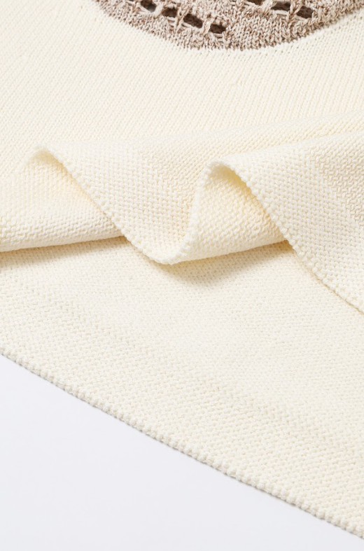 Metallic knit Contrast Midi Skirt