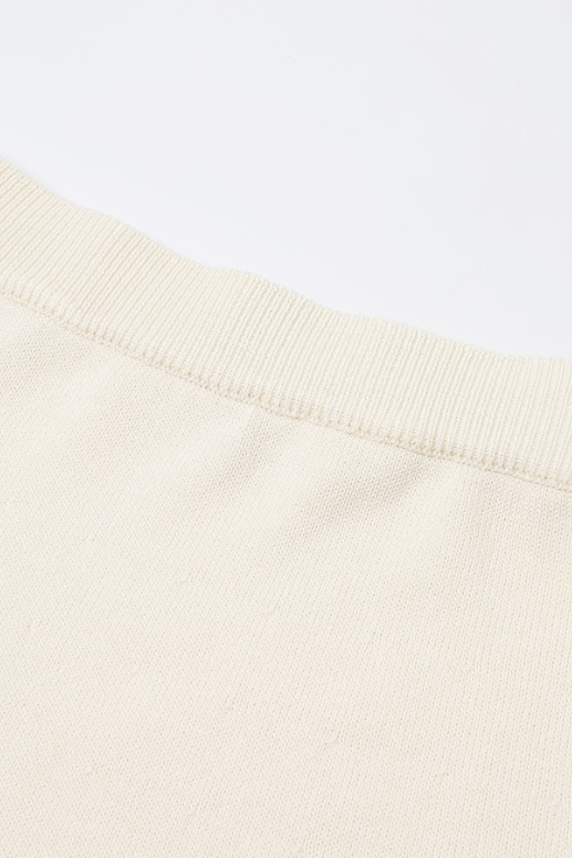 Metallic knit Contrast Midi Skirt