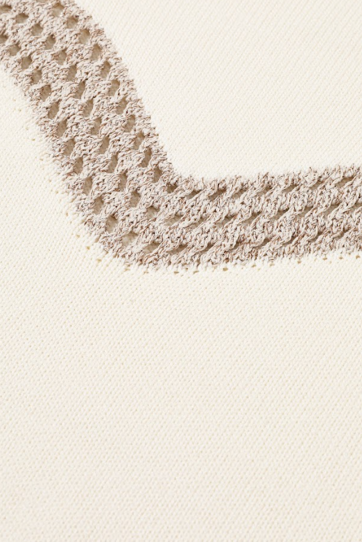 Metallic Knit Contrast Top