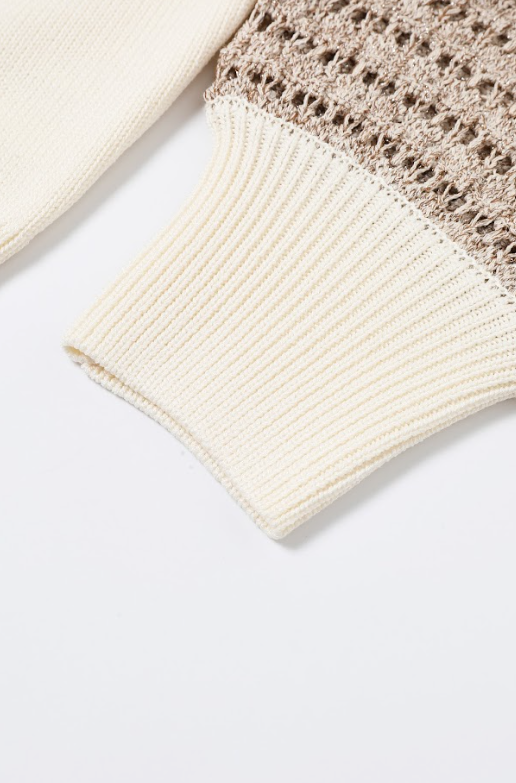 Metallic Knit Contrast Top