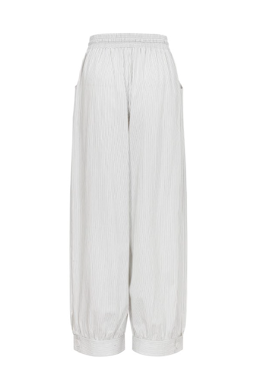 The Eloquence Oxford Embellished Stripe Balloon Pants
