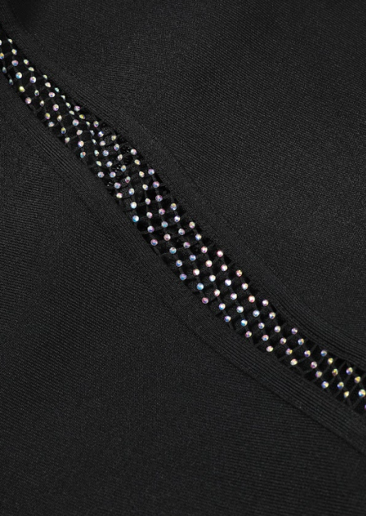 Rhinestone Bandage Halter Axis Dress