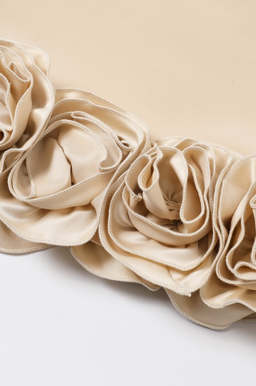 Bow-Strap Rosette Bandage Dress