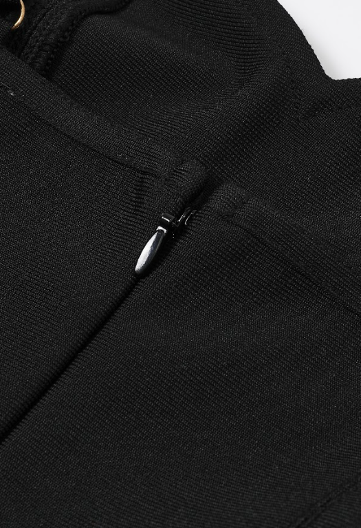 Bandage Bustier Maxi Dress with Gold Rings