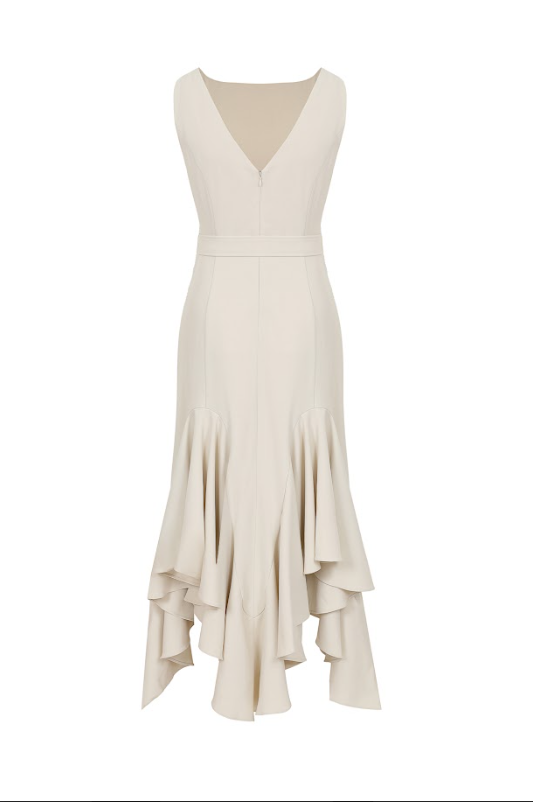 Super Ruffled Midi Dress