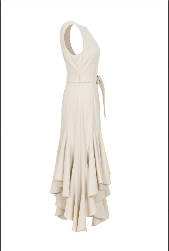 Super Ruffled Midi Dress