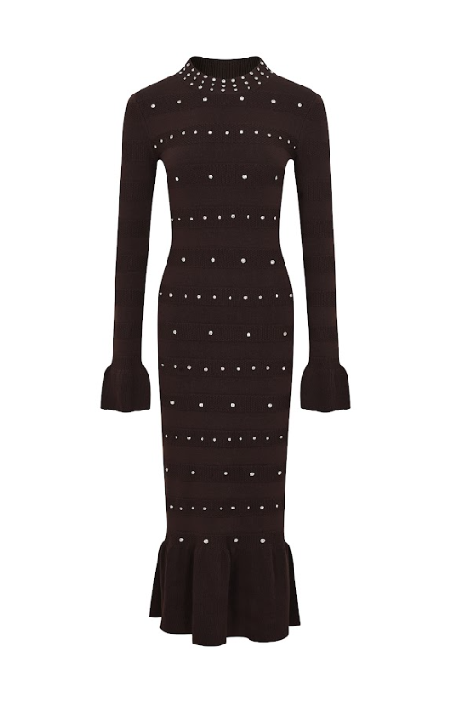 Studded Midi Knit Dress