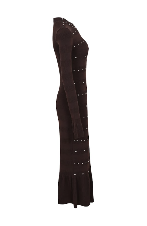 Studded Midi Knit Dress
