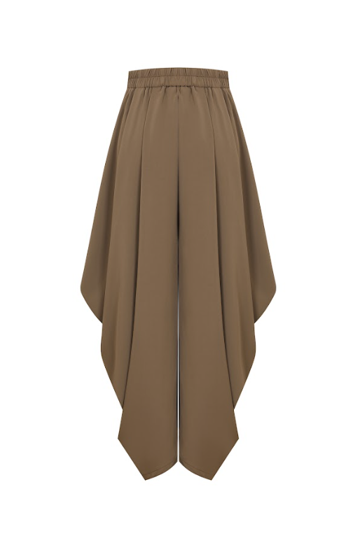 The Drape Ruched Solid Pants