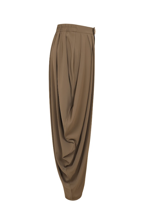 The Drape Ruched Solid Pants
