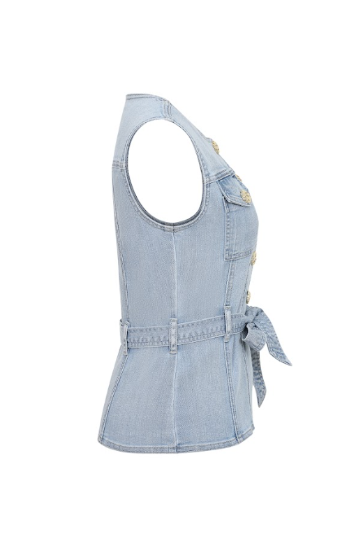 The Gilded Denim Bastion Vest