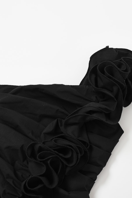 Asymmetric Ruffle Accent Dress