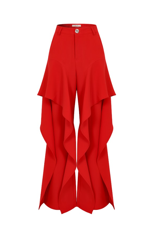 Colette Outstanding Ruffle Woven Pants