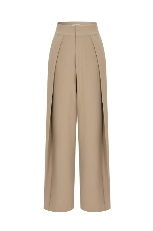 Pleated Barrel Woven Pants