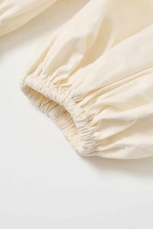 Super Puffed Sleeves Piping Detail Jacket