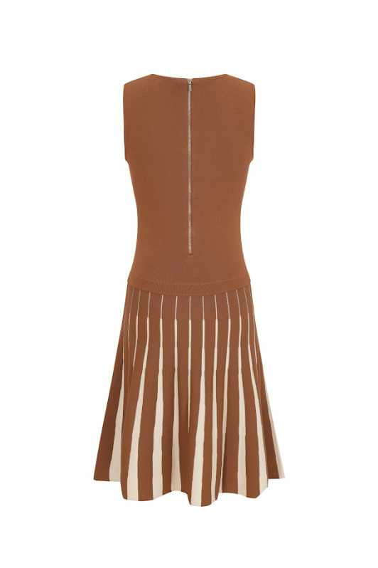 Knit Two Tone Mini Dress