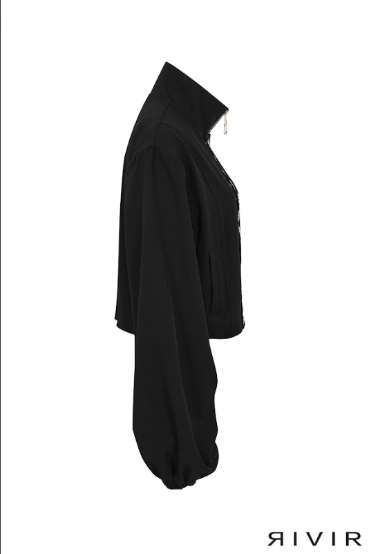 Grommet Detail Twill Jacket