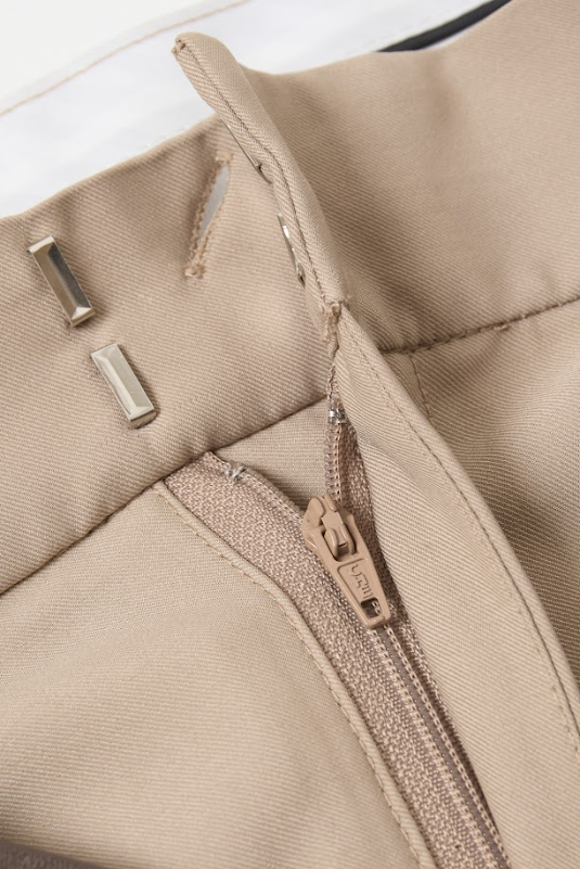 Belted Twill Loose Pants